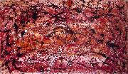 Hans Jorgen Hammer Abstract Red oil painting on canvas